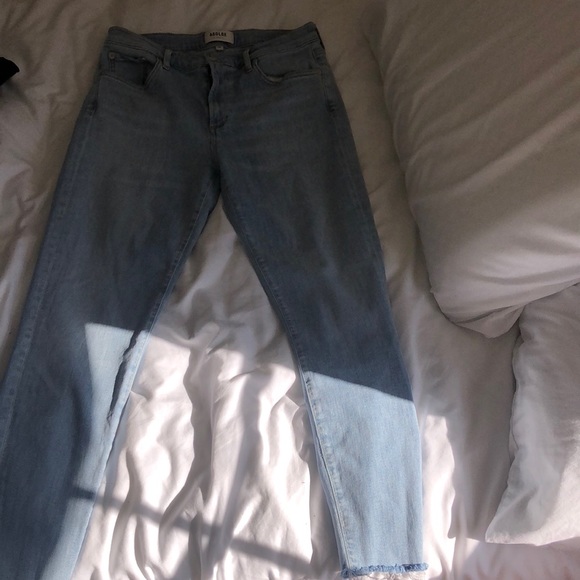 Agolde Sophie Raw Hem Mid Rise Ankle Crop - Picture 3 of 9